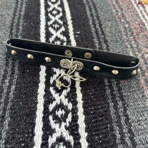 BLACK SILVER PLAYBOY BUNNY CHOKER NECKLACE